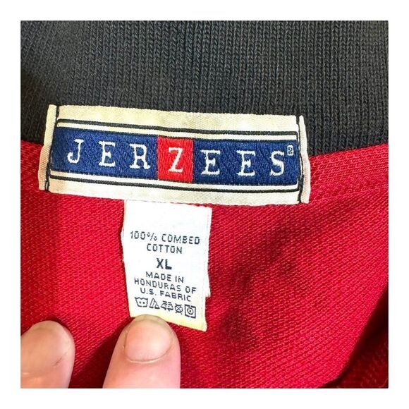 Vtg Raybestos Jerzees Work Red Polo Shirt XL Distressed Uniform Short Sleeve SEE - Picture 5 of 8